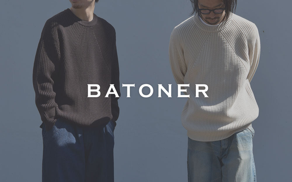 Batoner 4-SEASON WOOL CREW NECK 半袖グレージュ3 Signature Crew Neck in Olive