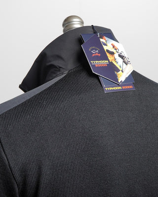 Paul  Shark Black Wool Full Zip Sweater With Typhoon Details Black  1
