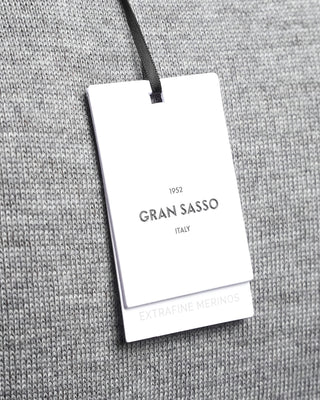 Gran Sasso Two Tone Lightweight Wool Crewneck Sweater Slate  6