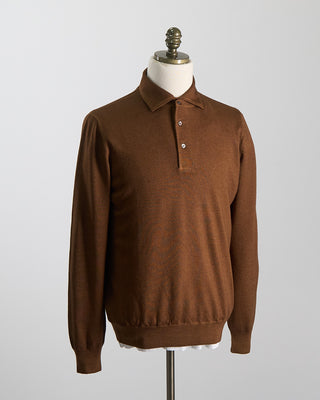 Gran Sasso Wool Vintage Polo Tobacco 1091