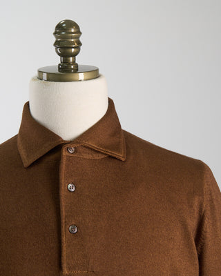 Gran Sasso Wool Vintage Polo Tobacco 1093