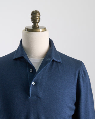 Gran Sasso Wool Vintage Polo Teal 0 2
