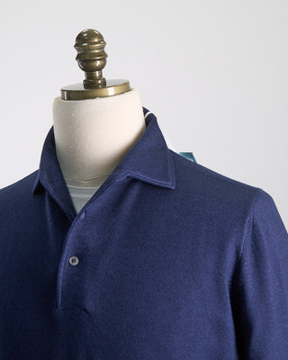 Gran Sasso Wool Vintage Polo Blue 0 2