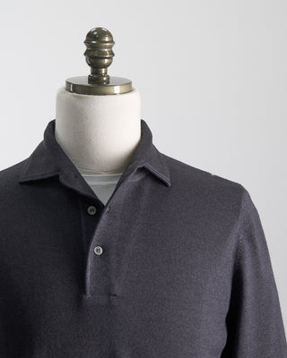 Gran Sasso Wool Vintage Polo Anthracite 0 2