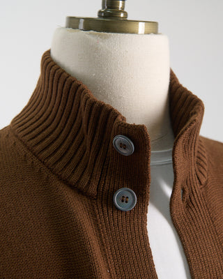 Gran Sasso Coreana Knit Cardigan Jacket Tobacco 442