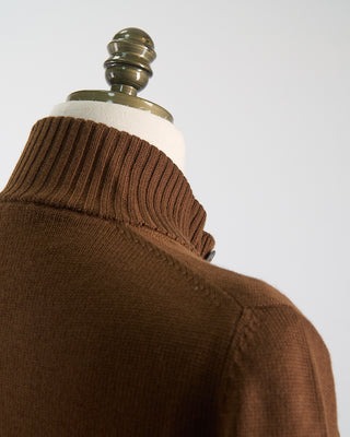 Gran Sasso Coreana Knit Cardigan Jacket Tobacco 443