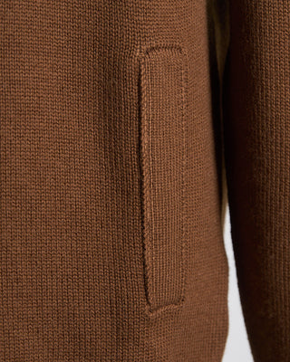 Gran Sasso Coreana Knit Cardigan Jacket Tobacco 444