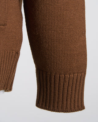 Gran Sasso Coreana Knit Cardigan Jacket Tobacco 445