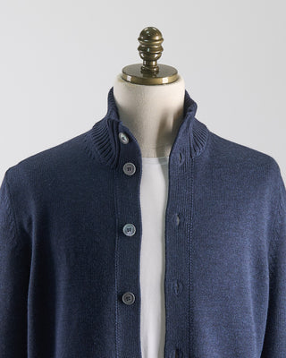 Gran Sasso Coreana Knit Cardigan Jacket Indigo 0 3