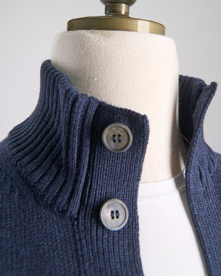 Gran Sasso Coreana Knit Cardigan Jacket Indigo 0 5