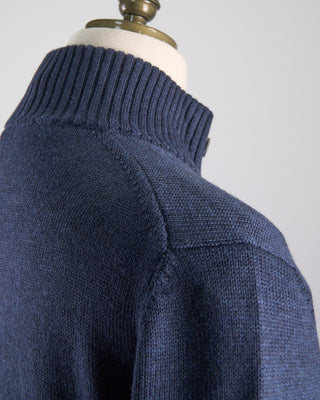 Gran Sasso Coreana Knit Cardigan Jacket Indigo 0 8