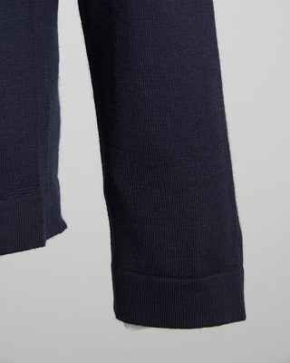 Gran Sasso Athleisure Full Button Wool Shirt Midnight 1089