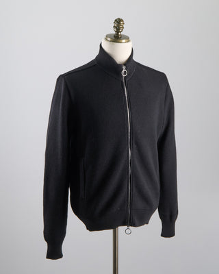 Paul  Shark Full Zip Sweater With Moon Badge Black 0