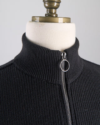 Paul  Shark Full Zip Sweater With Moon Badge Black 0 10