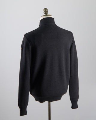 Paul  Shark Full Zip Sweater With Moon Badge Black 0 2