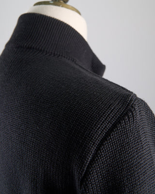 Paul  Shark Full Zip Sweater With Moon Badge Black 0 5