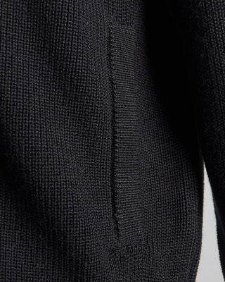 Paul  Shark Full Zip Sweater With Moon Badge Black 0 8