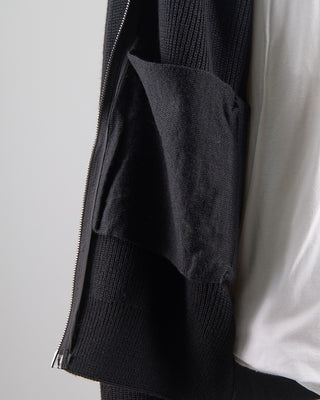 Paul  Shark Full Zip Sweater With Moon Badge Black 0 9