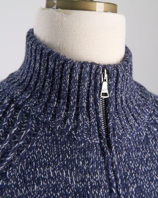 Paul  Shark Riviera WoolCashmere Full Zip Sweater Navy  White 693