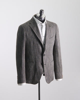 Tagliatore The Perfect Fit Herringbone Soft Sport Jacket Grey  Black 0