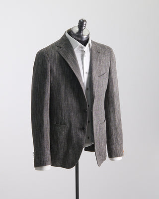 Tagliatore The Perfect Fit Herringbone Soft Sport Jacket Grey  Black 0 1