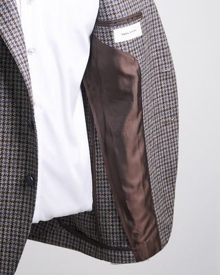Tagliatore Wool  Cashmere Check Sport Jacket Blue  Brown  1