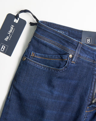 Re HasH Rubens Tailored Fit Classic Denim Jeans Indigo 2097