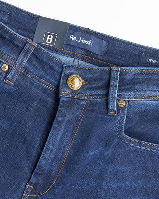 Re HasH Rubens Tailored Fit Classic Denim Jeans Indigo 2098