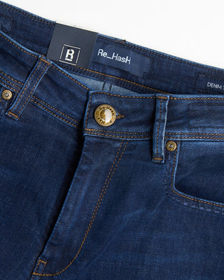 Re HasH Rubens Tailored Fit Classic Denim Jeans Indigo 2104