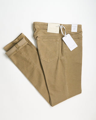 Re HasH Rubens Tailored Fit Superstretch Bull Denim Pants Khaki 0