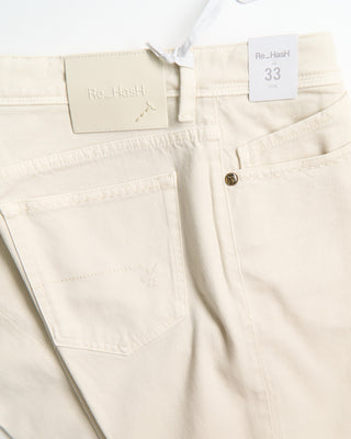 Re HasH Rubens Tailored Fit Superstretch Bull Denim Pants Off White 0 1