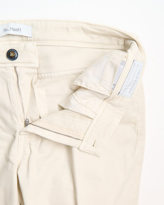 Re HasH Rubens Tailored Fit Superstretch Bull Denim Pants Off White 0 3