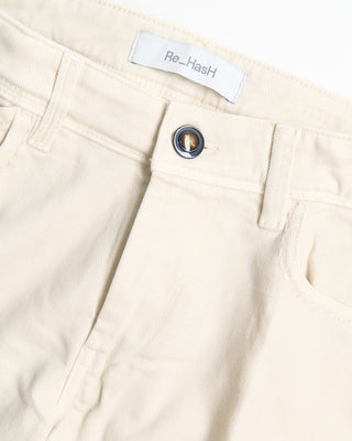 Re HasH Rubens Tailored Fit Superstretch Bull Denim Pants Off White 0 5