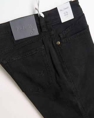 Re HasH Rubens Tailored Fit Superstretch Bull Denim Pants Black 1600