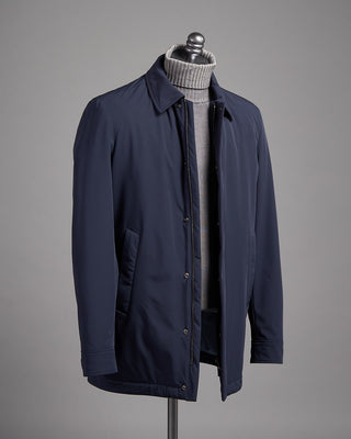 Paul  Shark Typhoon Re 4X4 Stretch Carcoat With Shirt Collar Navy 2