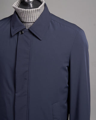 Paul  Shark Typhoon Re 4X4 Stretch Carcoat With Shirt Collar Navy 211