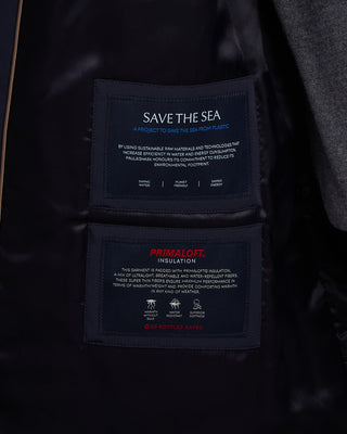 Paul  Shark Typhoon Re 4X4 Stretch Carcoat With Suede And Shark Fin Navy 13 2164