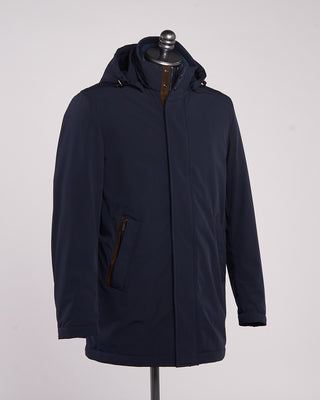 Paul  Shark Typhoon Re 4X4 Stretch Carcoat With Suede And Shark Fin Navy 6 2155