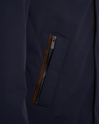 Paul  Shark Typhoon Re 4X4 Stretch Carcoat With Suede And Shark Fin Navy 7 2157