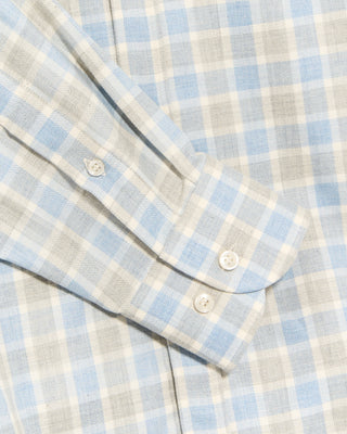 Paul  Shark Flannel Cotton Shirt Light Blue 6 4762