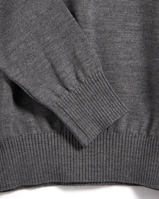 Paul  Shark Shark Tag Velvet Soft Cool Touch Wool Half Zip Sweater Grey 17 3609