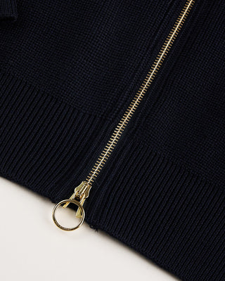 Paul  Shark Shark Tag Tech Wool Full Zip Sweater Navy 1 1844