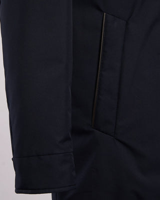 Paul  Shark Carcoat Save The Sea With Leather Details And Shark Fin Navy 8 2170