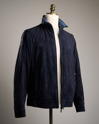 Paul  Shark Aqualeather Suede 2 In 1 Jacket Navy 2 1953