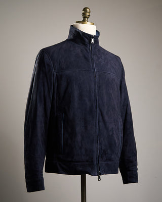 Paul  Shark Aqualeather Suede 2 In 1 Jacket Navy 3 1954