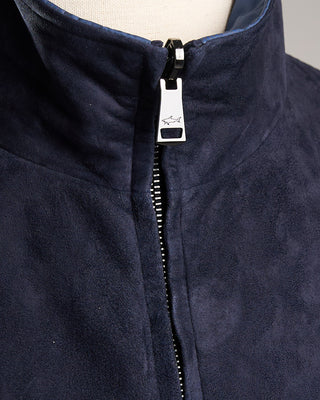 Paul  Shark Aqualeather Suede 2 In 1 Jacket Navy 4 1959