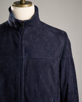 Paul  Shark Aqualeather Suede 2 In 1 Jacket Navy 5 1958
