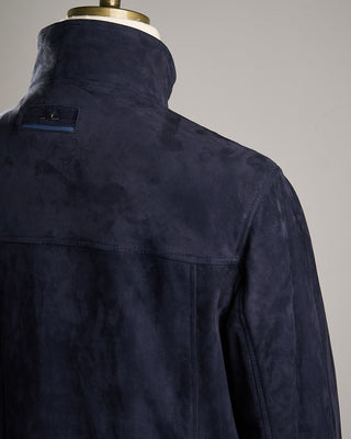 Paul  Shark Aqualeather Suede 2 In 1 Jacket Navy 9 1955