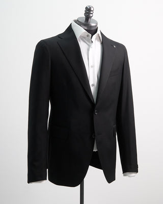 Tagliatore Black Soft Structured Solid Suit Black  2