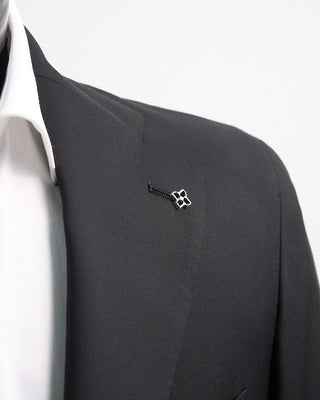 Tagliatore Black Soft Structured Solid Suit Black  3